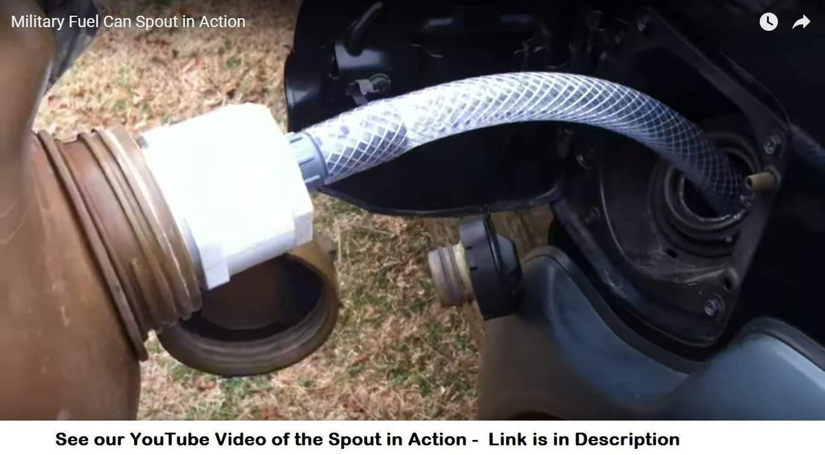 High-Flow Spout for Fuel Cans - 1 Inch Diameter Hose X199885