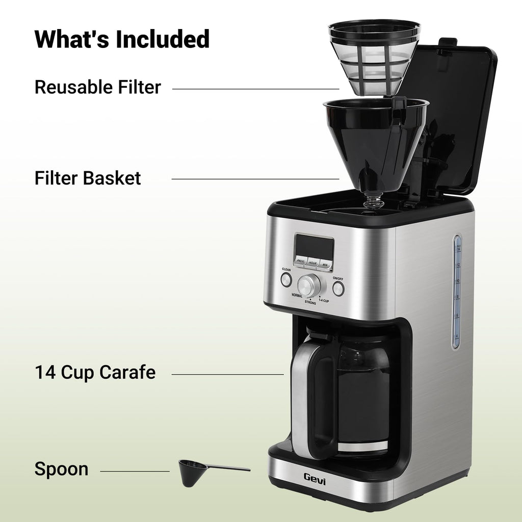 14 Cup Programmable Drip Coffee Maker with Glass Carafe Z871