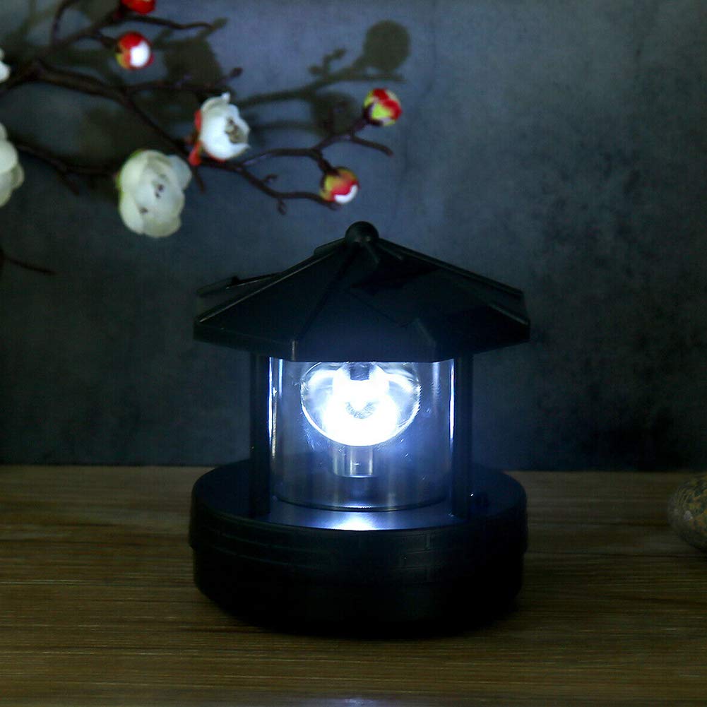 Solar Lighthouse Lamp 360° Rotatable LED IP44 Waterproof Q629