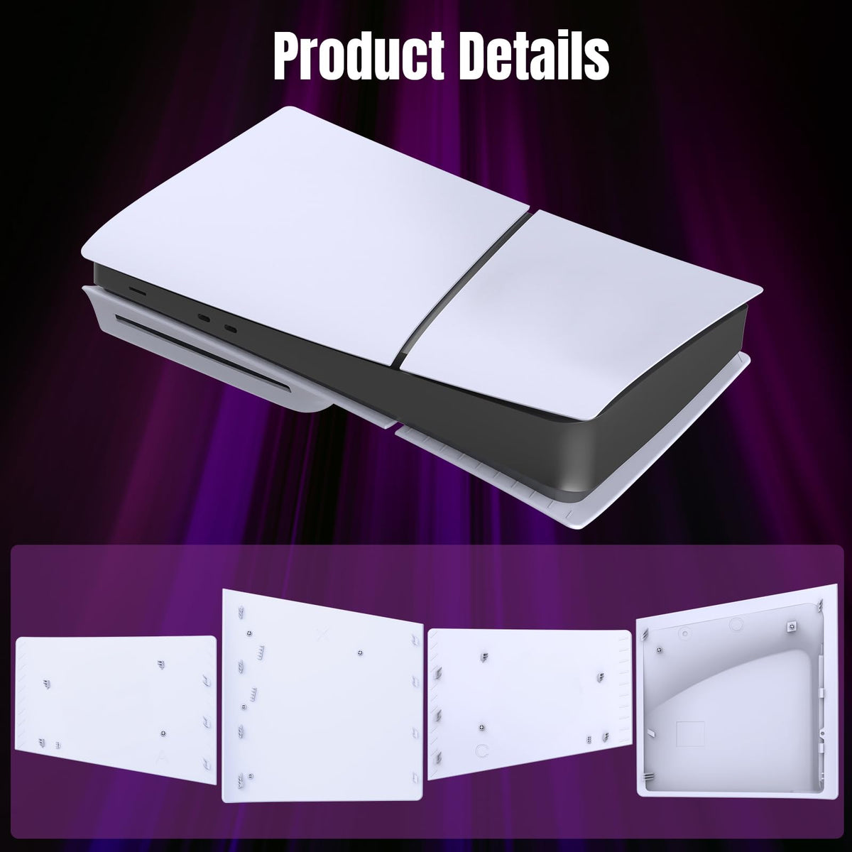 White PS5 Slim Disc Edition Face Plates J29408