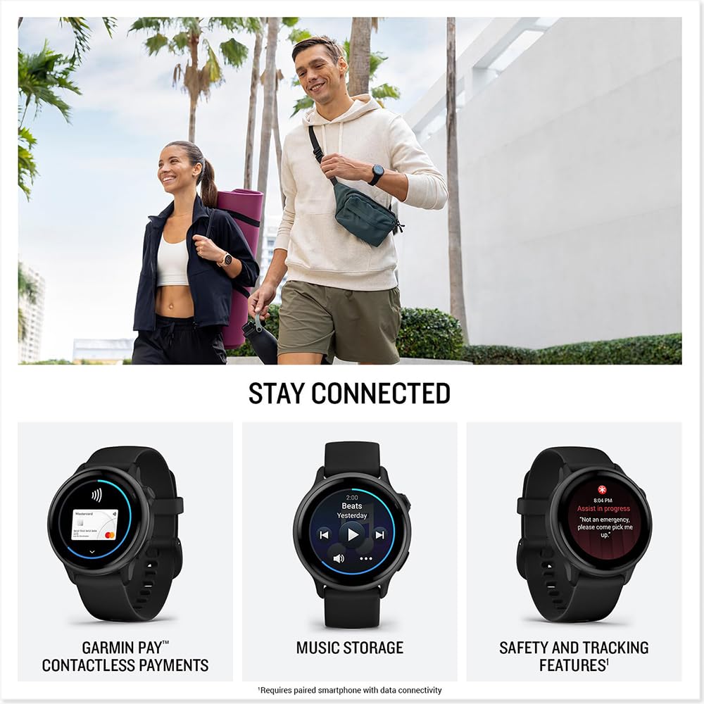 Black GPS Smartwatch with Silicone Band G763