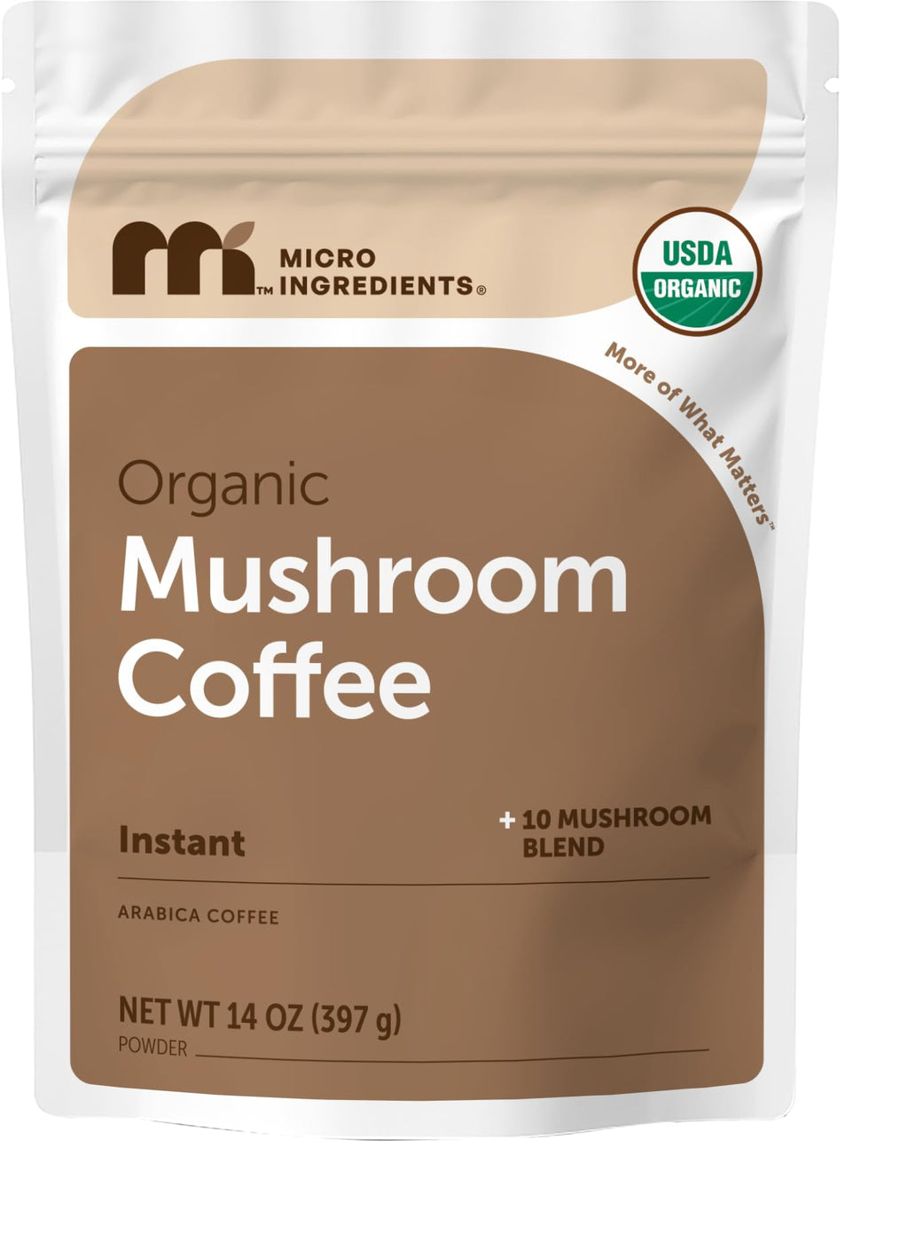 Organic Instant Mushroom Coffee, 14 oz Medium Roast Arabica D914