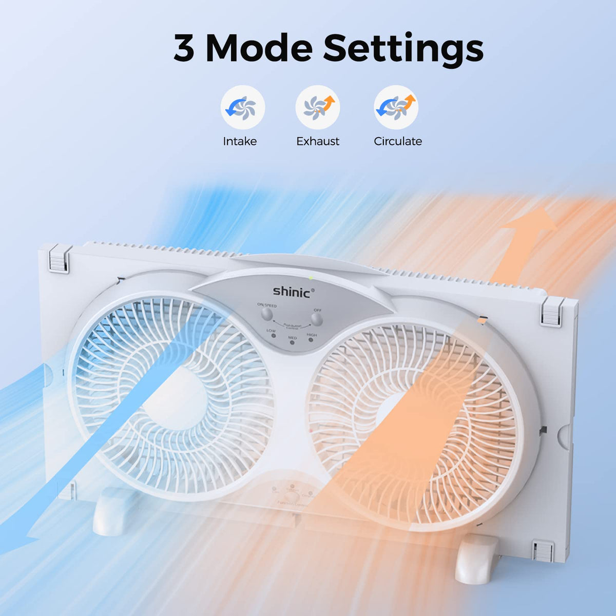 9" Twin Window Fan Reversible Airflow G1328