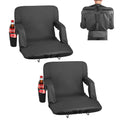 6 Adjustable Angle Padded Stadium Seat with Armrest Z4808