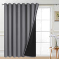 Grey 100% Blackout Patio Door Curtain Panel W100 x L84 K7463