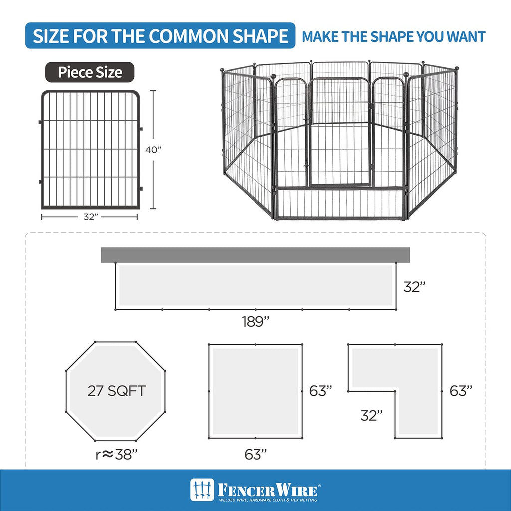 Foldable Metal Pet Playpen with Gate Y1455
