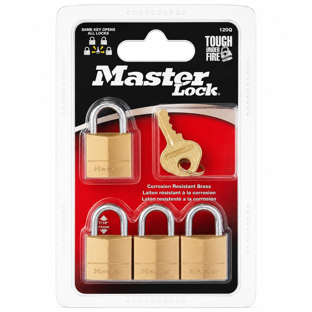 Solid Brass Padlock, 3/4 in. Wide F827729