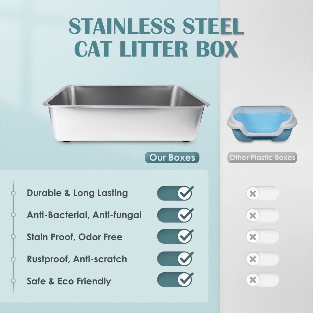 Stainless Steel Small Cat Litter Box M25446