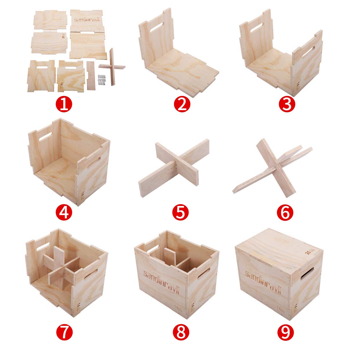 3-in-1 Wooden Plyo Jump Box H901