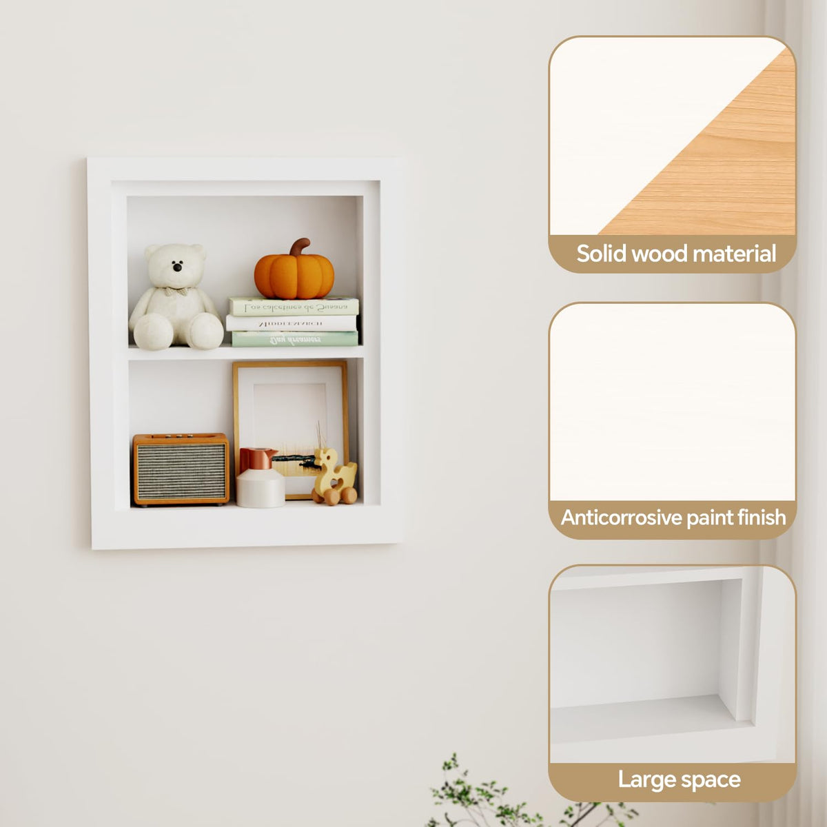Solid Wood 14 X 18 Recessed Medicine Cabinet W608927