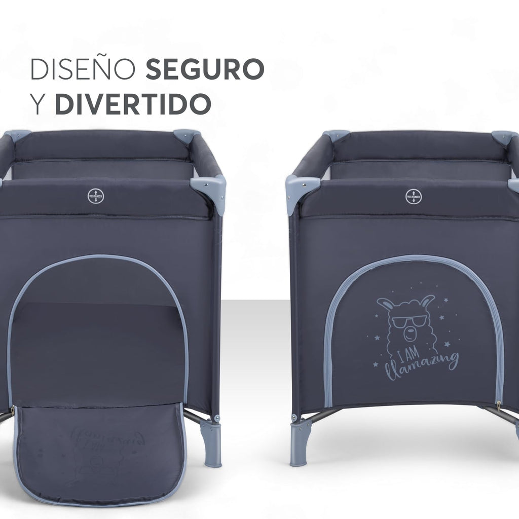 Foldable Lightweight Travel Cot with Carry Bag, Navy Blue Y36074