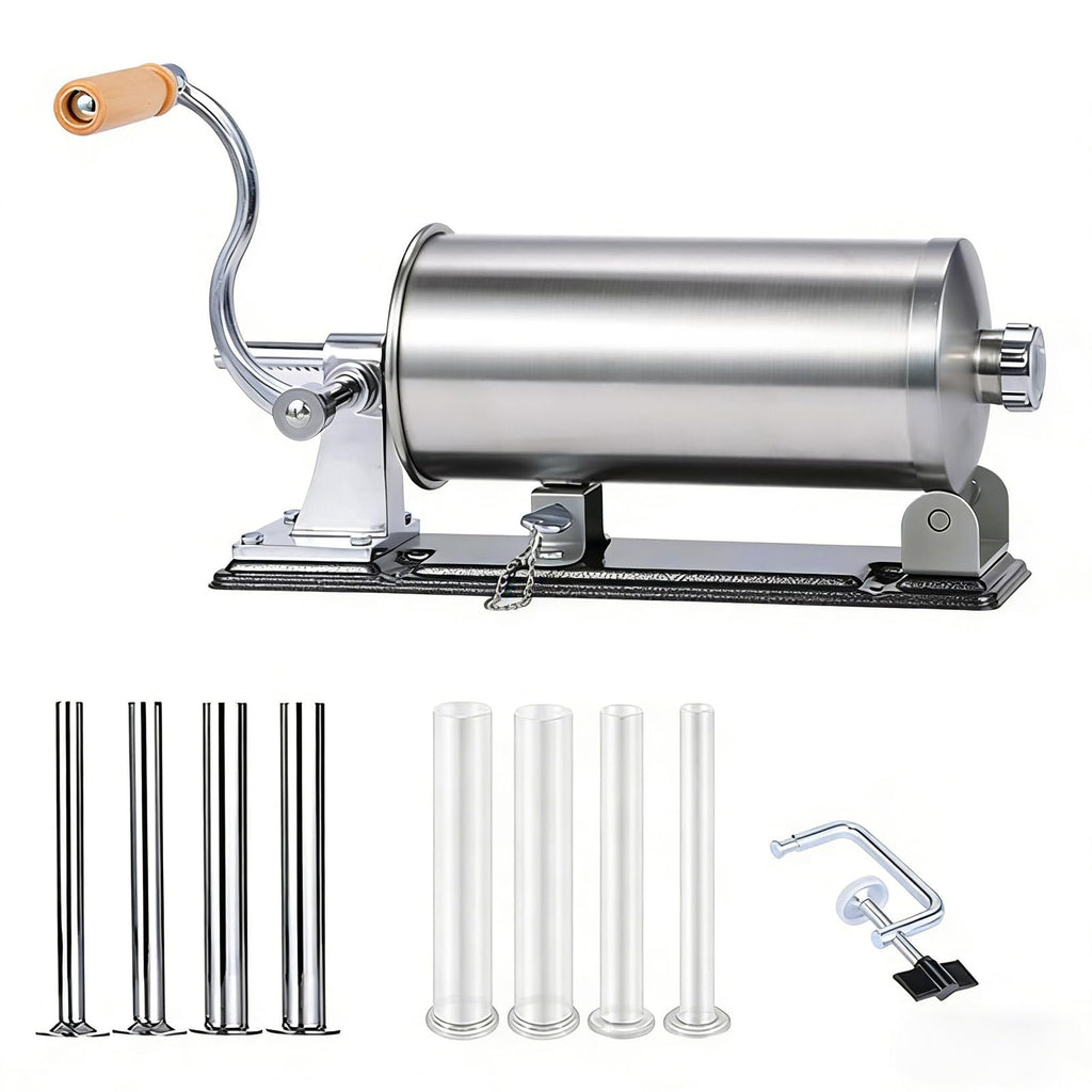 2.5LB Steel Sausage Stuffer with 8 Stuffing Tubes I56091