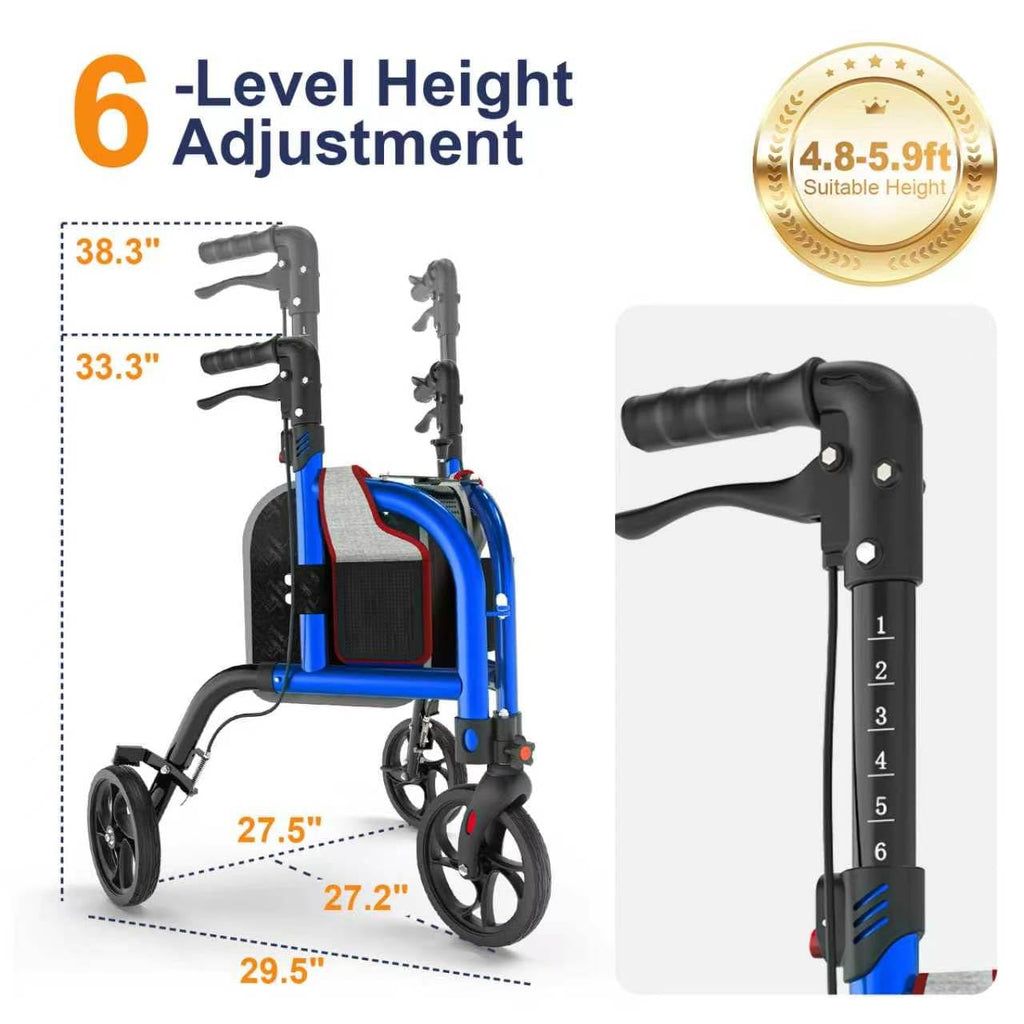 Foldable Narrow 3 Wheel Walker Z1778