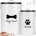 White Metal Dog Food Storage Containers J624382