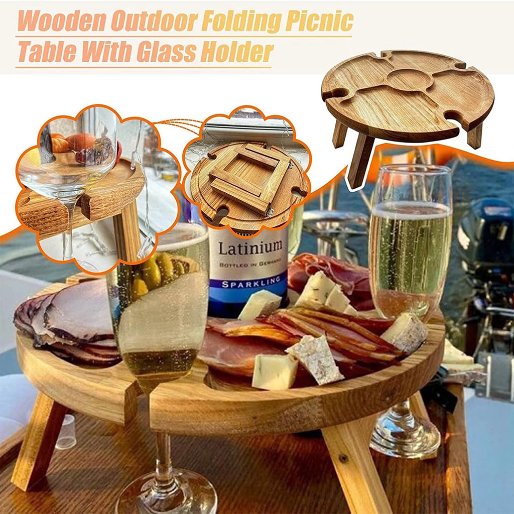Wooden Collapsible Round Folding Table P419