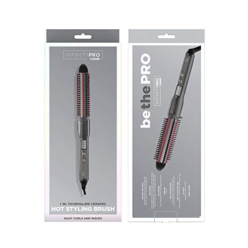 Nano Tourmaline Ceramic Hot Curl Brush, 1-Inch Y57711