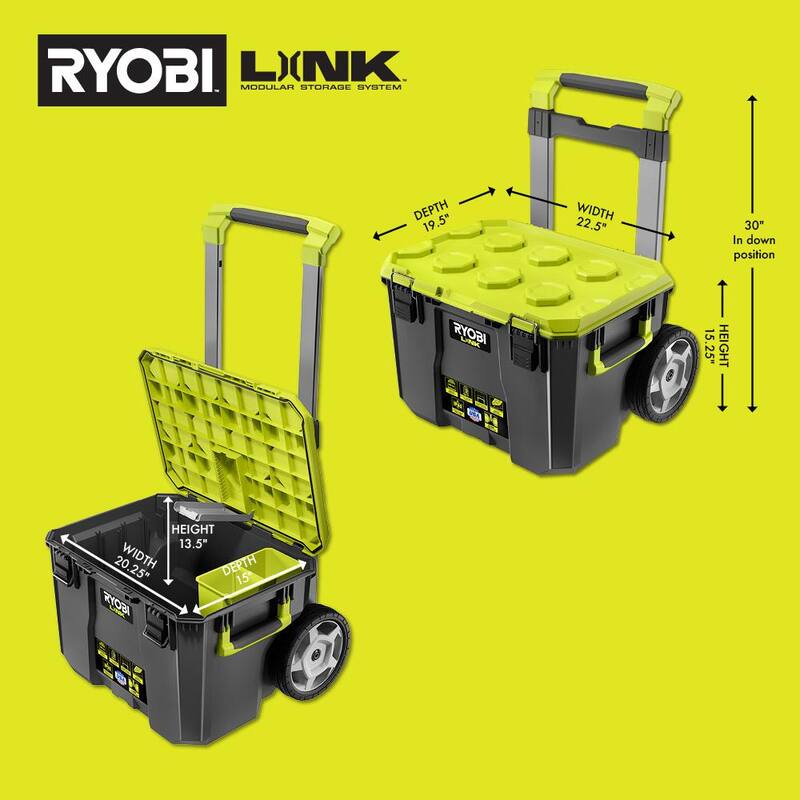 18V Cordless 4-Tool Combo Kit with Battery, Charger, and Rolling Tool Box Y799