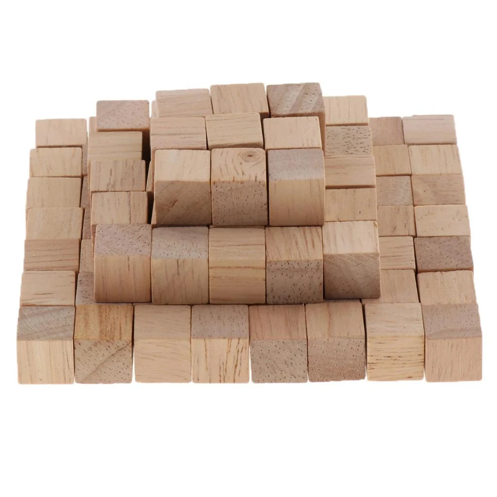 400pcs Natural Wooden Building Blocks Cubes Set X6767