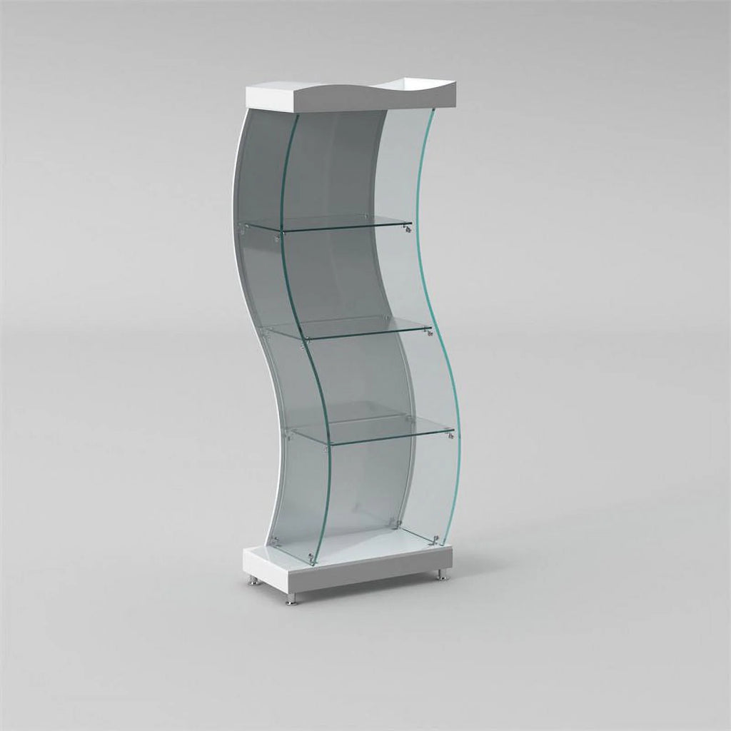 35.6" Steel and Glass Curio Cabinet R641557