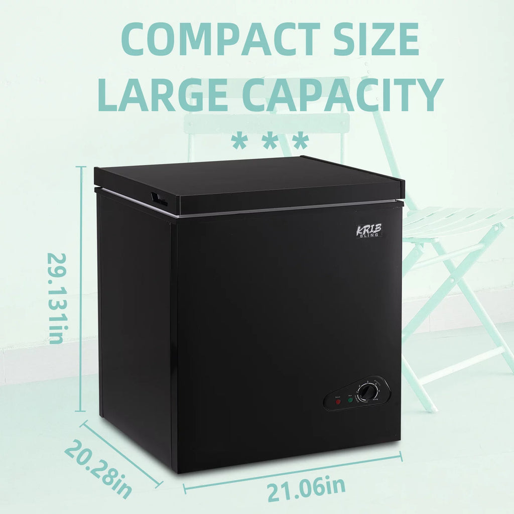 5.0 Cu.ft Black Chest Freezer with Removable Basket M9802