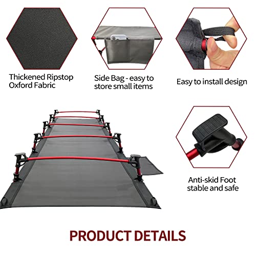 Portable Camping Cot Sleeping Cot Black W628501
