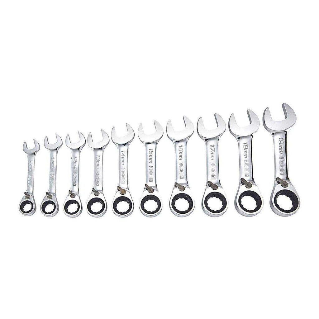 Professional Stubby Ratcheting Combination Wrench Set T837728