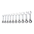 Professional Stubby Ratcheting Combination Wrench Set T837728
