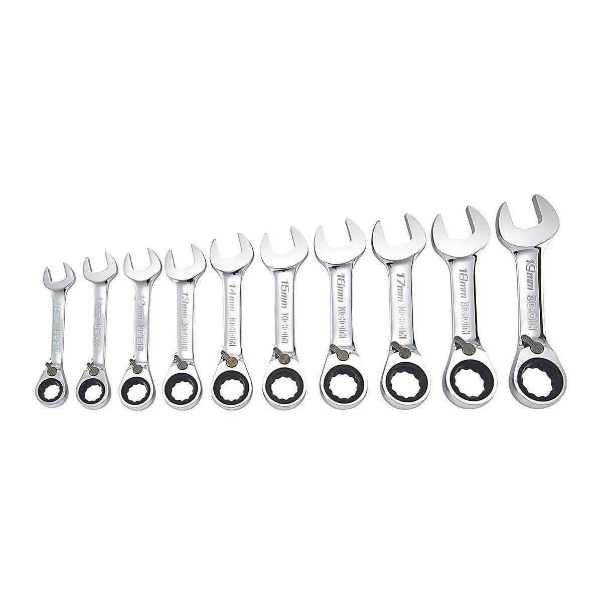 Professional Stubby Ratcheting Combination Wrench Set T837728