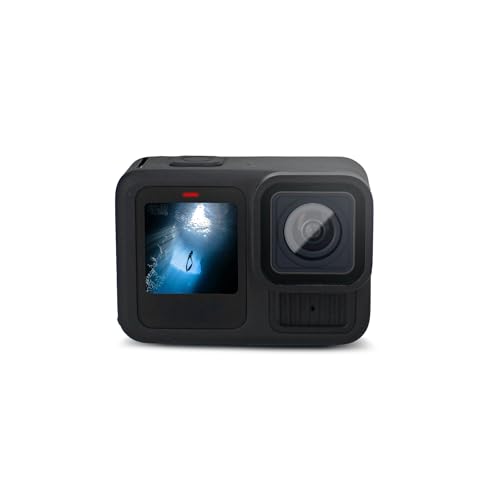 Black Waterproof Action Camera with 5.3K HDR Video, 27MP Photos, Stabilization + 64GB Card & 50 Piece Accessory Kit B45881