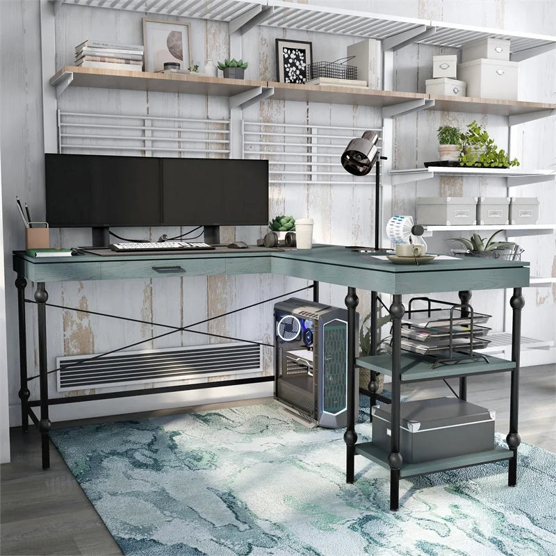 L-shaped Wooden Desk K14561