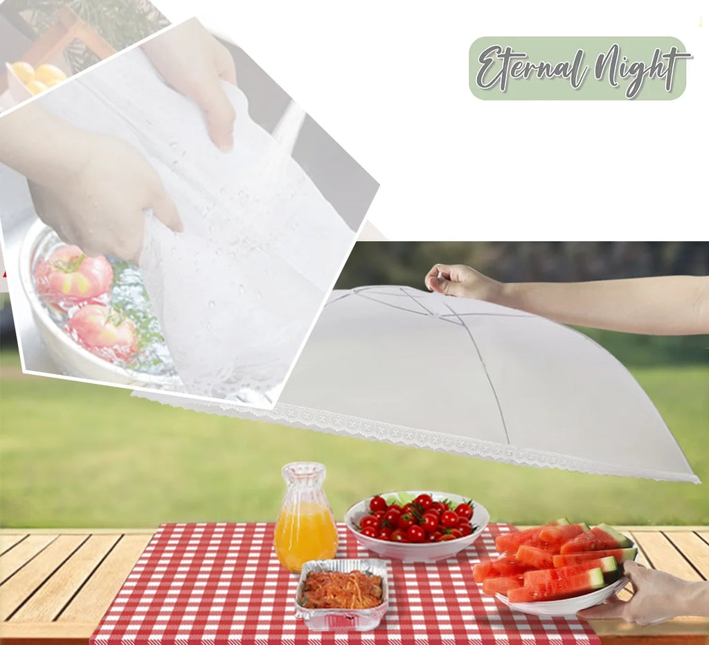 Food Cover Food Tent, 1 Extra Large (40"X24") & 4 Standard (17"X17") Mesh Food Covers N5248