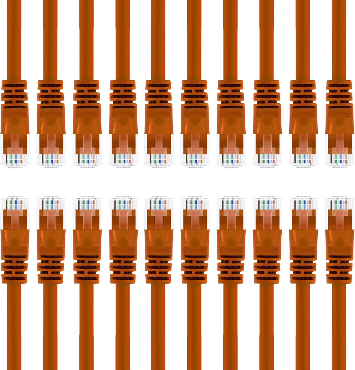 Cat 6 Ethernet Cable 5 ft (20-Pack) Orange K92401