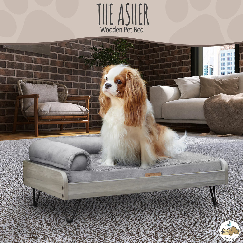 Wooden Pet Bed with Mattress B470888
