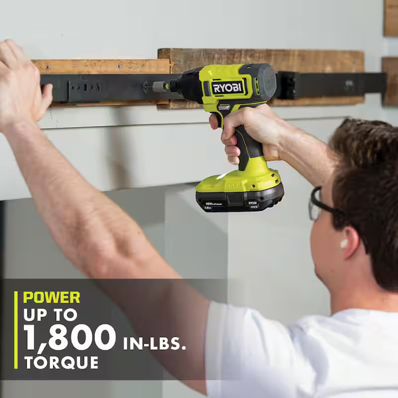 18V Cordless 4-Tool Combo Kit with Battery, Charger, and Rolling Tool Box Y799
