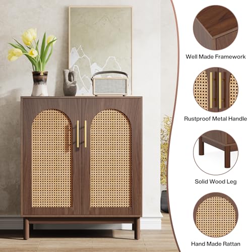 Set of 2 Rattan Sideboard Buffet with Storage Z9874