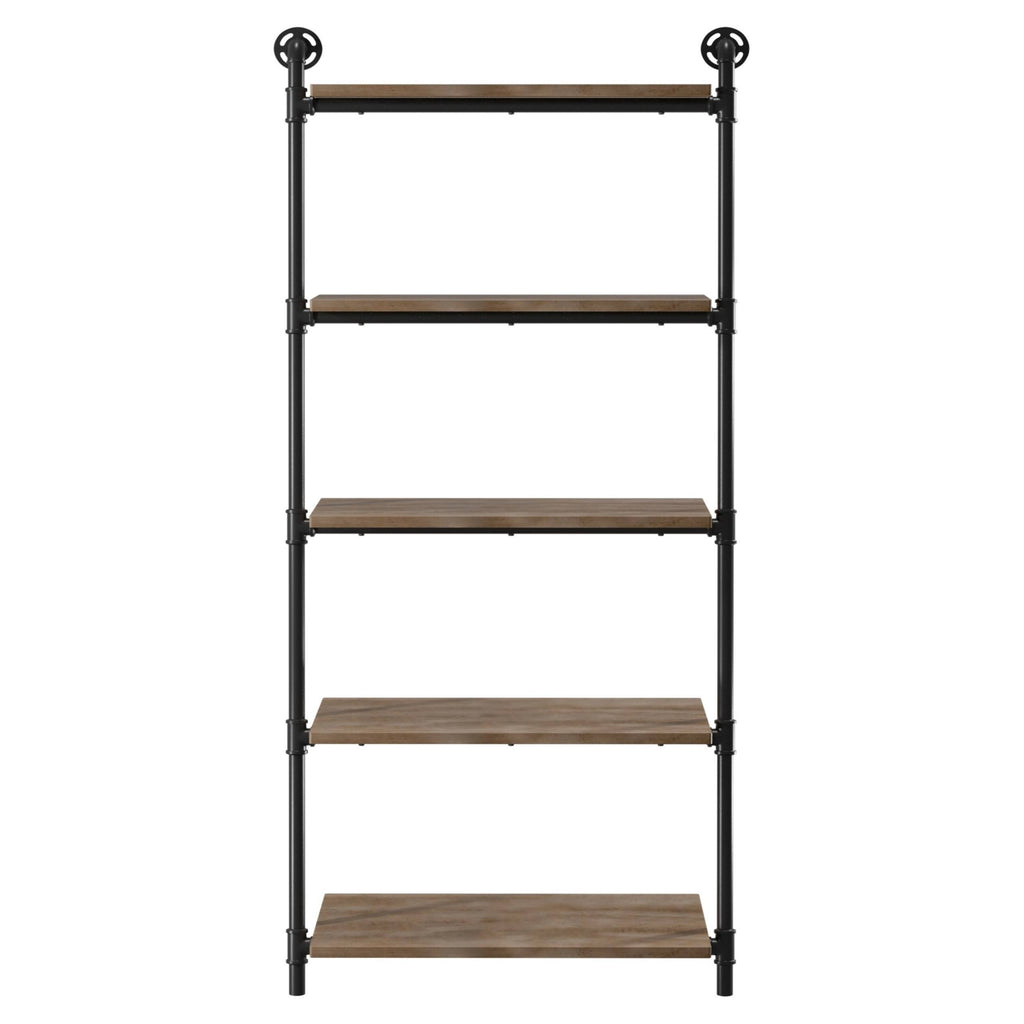 5-Tier Leaning Ladder Shelf Natural Tone N39748