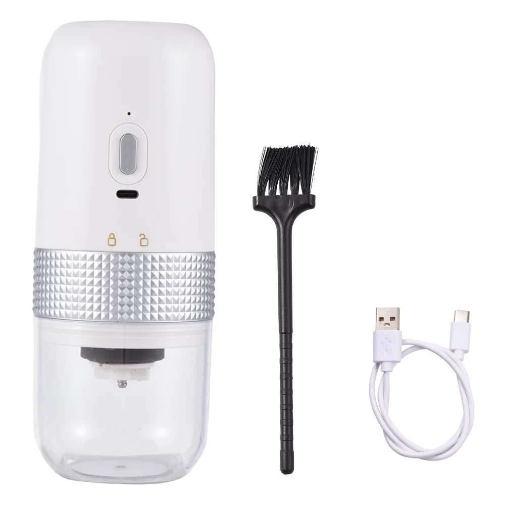 Portable Electric Burr Coffee Grinder 13W 200ml USB Rechargeable Adjustable S174