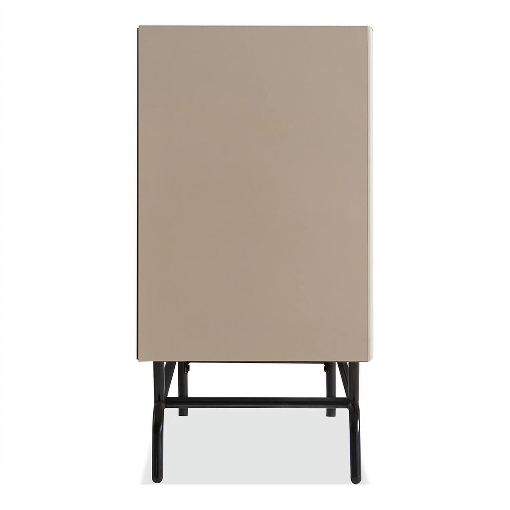 Light Taupe and Black Wood Buffet P2382