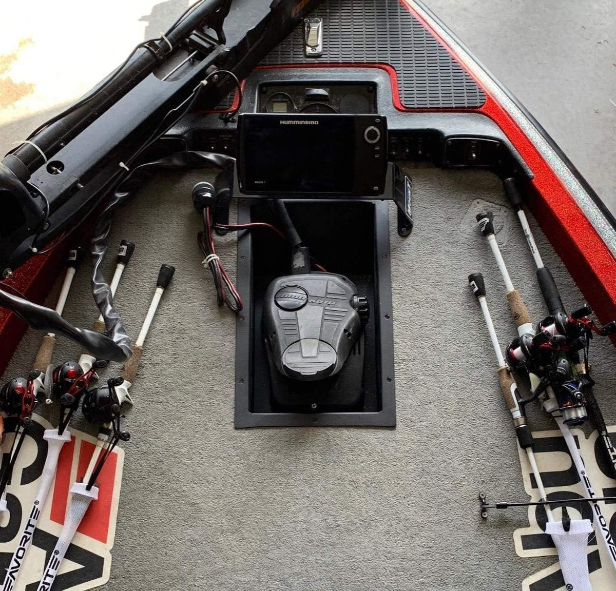 Recessed Trolling Motor Foot Pedal Pan for Minn Kota H795