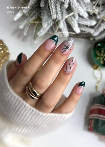 Semi Cured Gel Nail Strips French Snowflake 20 Pcs P855534