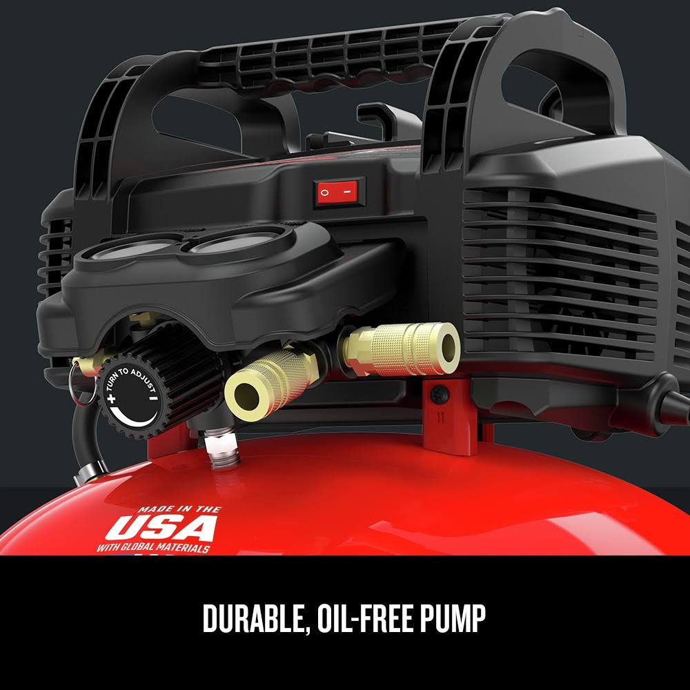 0.8 HP 6 Gallon Oil-Free Pancake Air Compressor Q3290