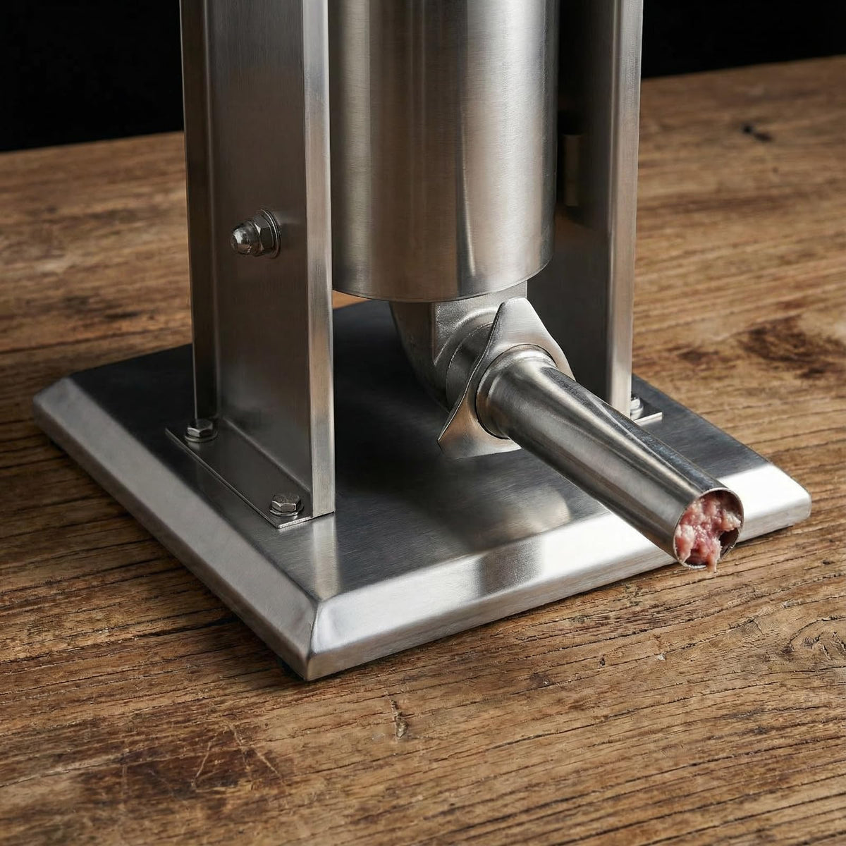 7 L Vertical Stainless Steel Sausage Stuffer with 4 Stuffing Tubes M362474