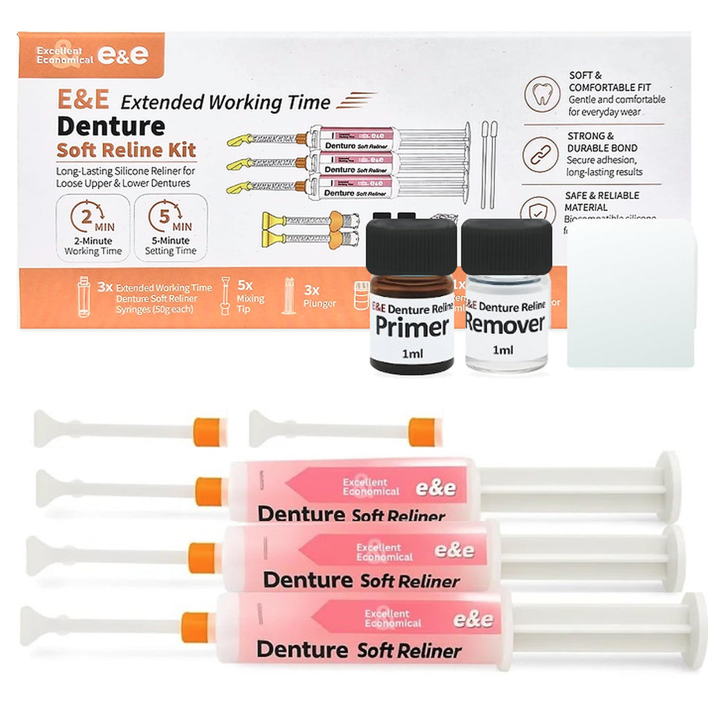 2-Minute Working Time Silicone Denture Reline Kit A7738