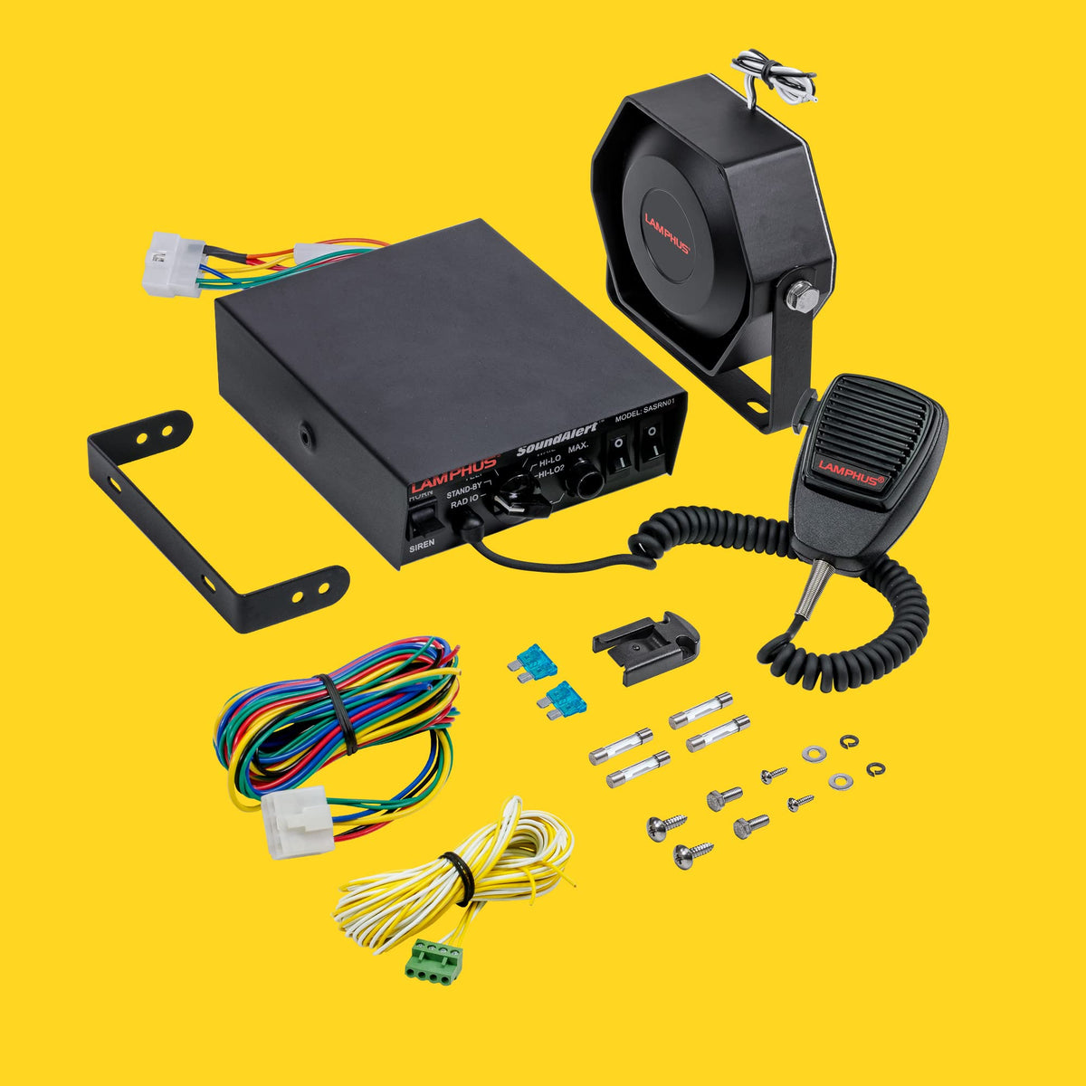 100W Police Siren Emergency PA System Kit F333070