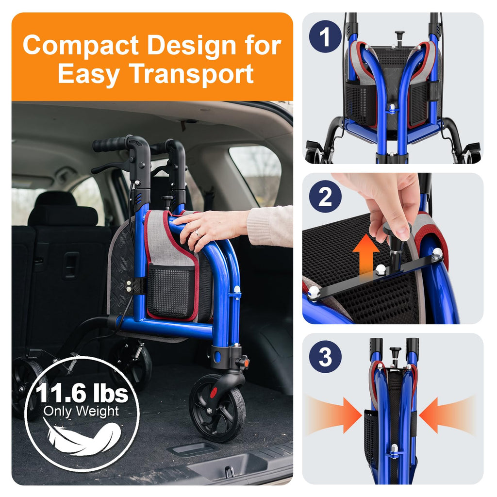 Foldable Narrow 3 Wheel Walker Z1778