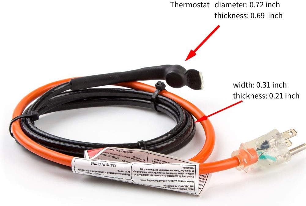 Pipe Heating Cable with Built-in Thermostat Pack of 2 P95140