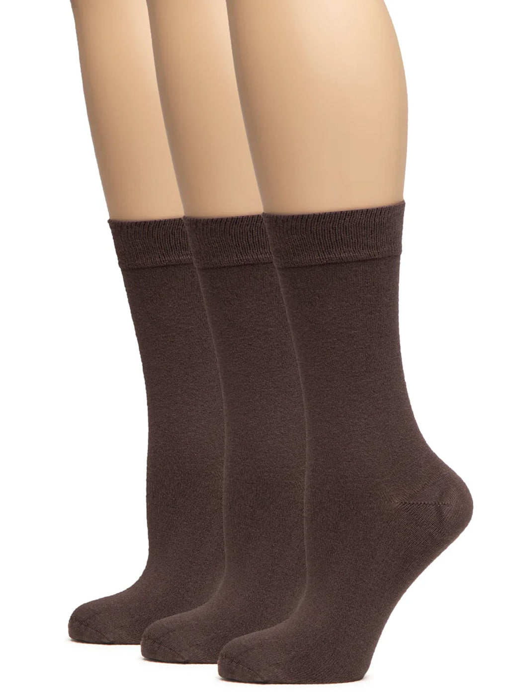 Women's Thin Bamboo Crew Socks, 3-6 Pairs E6589