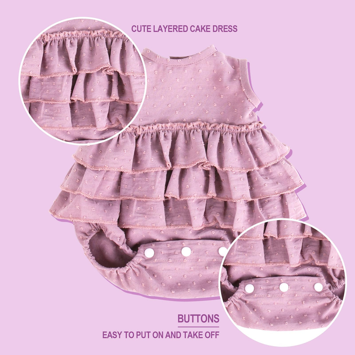 20 Inch Purple Dress Doll Clothing Set A208265