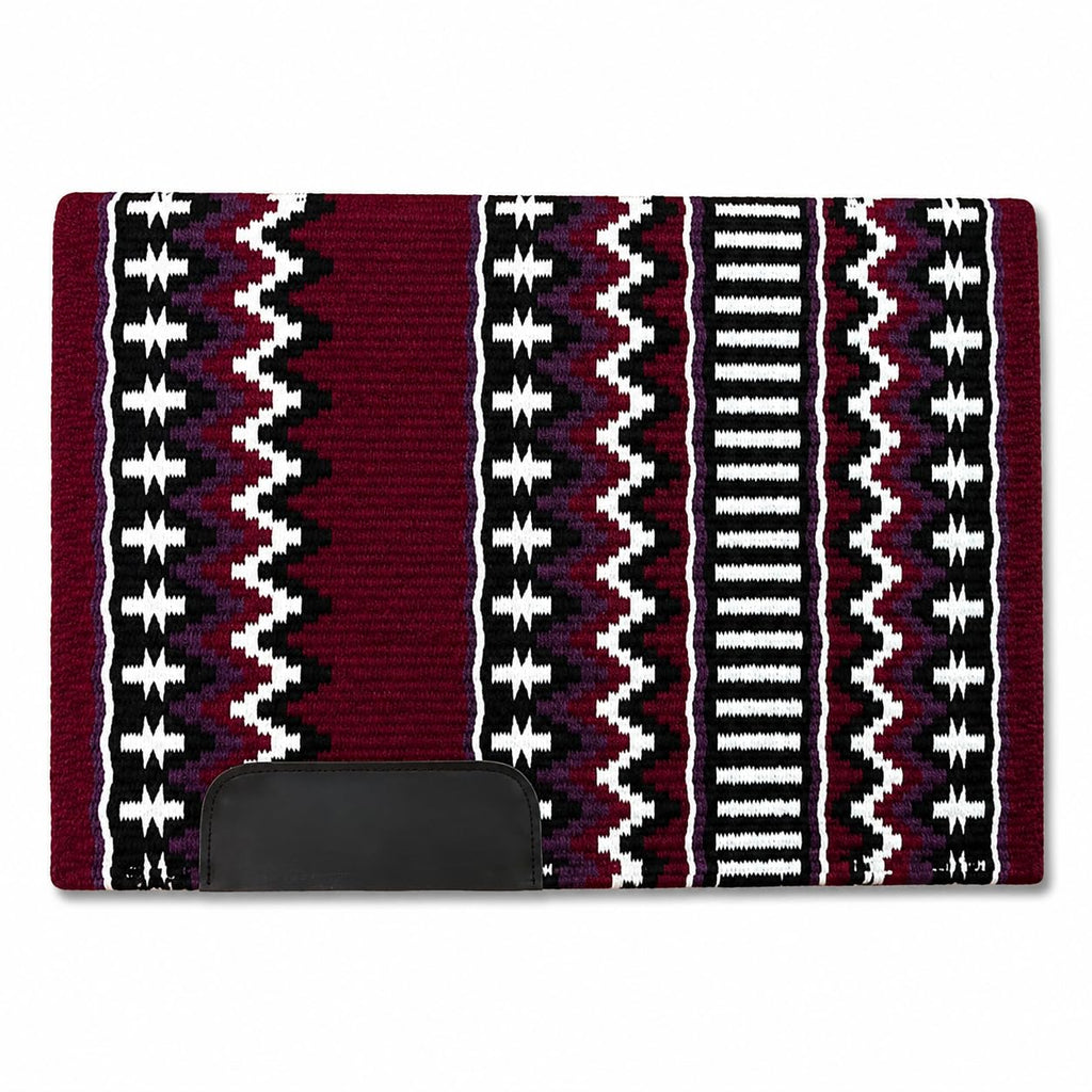 Burgundy Black White Tribal Horse Saddle Pad M812808