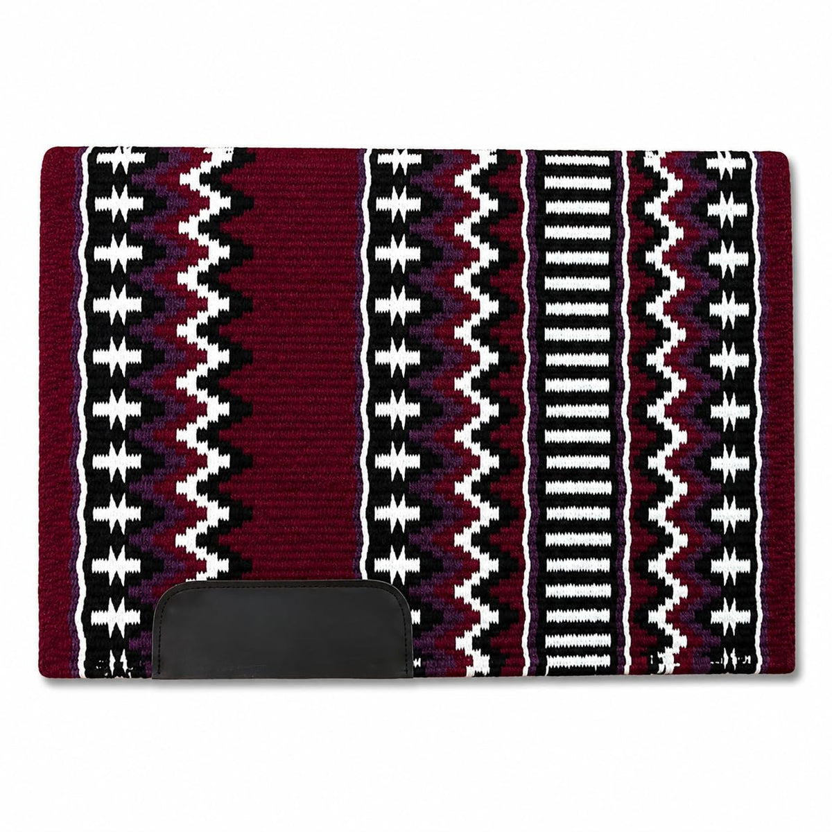 Burgundy Black White Tribal Horse Saddle Pad M812808